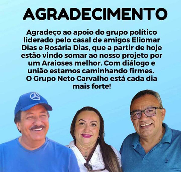 Qual o tamanho do impacto da união de Eliomar Dias com Neto Carvalho?
